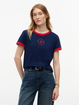Script Monogram Ringer T-Shirt, Carbon Navy