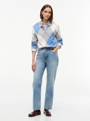 Женские свитеры Tommy Hilfiger Argyle Sweater Polo — фото 2