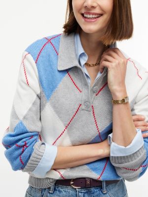 Женские свитеры Tommy Hilfiger Argyle Sweater Polo — фото 3