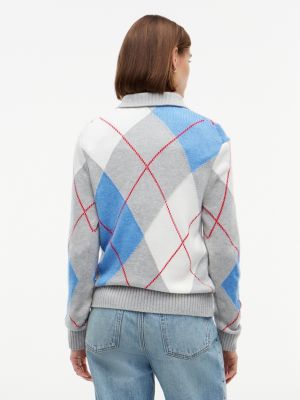 Женские свитеры Tommy Hilfiger Argyle Sweater Polo — фото 4