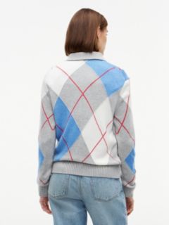Argyle Sweater Polo — Grey Heather 4