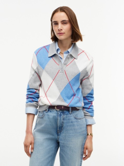 Женские свитеры Tommy Hilfiger Argyle Sweater Polo