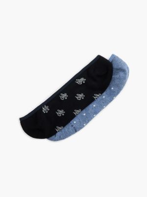 Носки Monogram Dot, невидимые под одеждой, 2 шт. — Tommy Hilfiger, цвет: Тёмно-синий / Разноцветный — фото 1