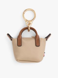 Monogram Coin Purse Bag Charm — Beige 2