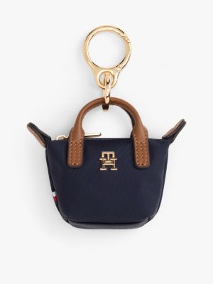 Monogram Coin Purse Bag Charm, Space Blue