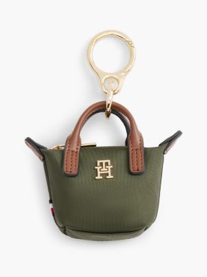 Monogram Coin Purse Bag Charm, Green