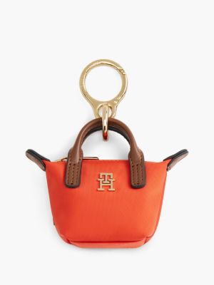 Monogram Coin Purse Bag Charm, Florence Orange