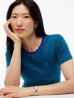 Slim Fit Striped Favorite T-Shirt — Cobalt 3
