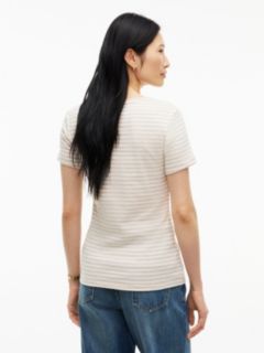 Slim Fit Striped Favorite T-Shirt — Beige Heather Multi 4