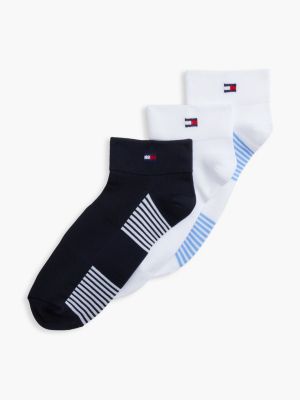 Sport Quarter-Top Sock 3-Pack, Navy Blue/Multi
