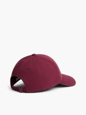 Женская кепка Tommy Hilfiger Embroidered Script Monogram, цвет: Бордовый — фото 2