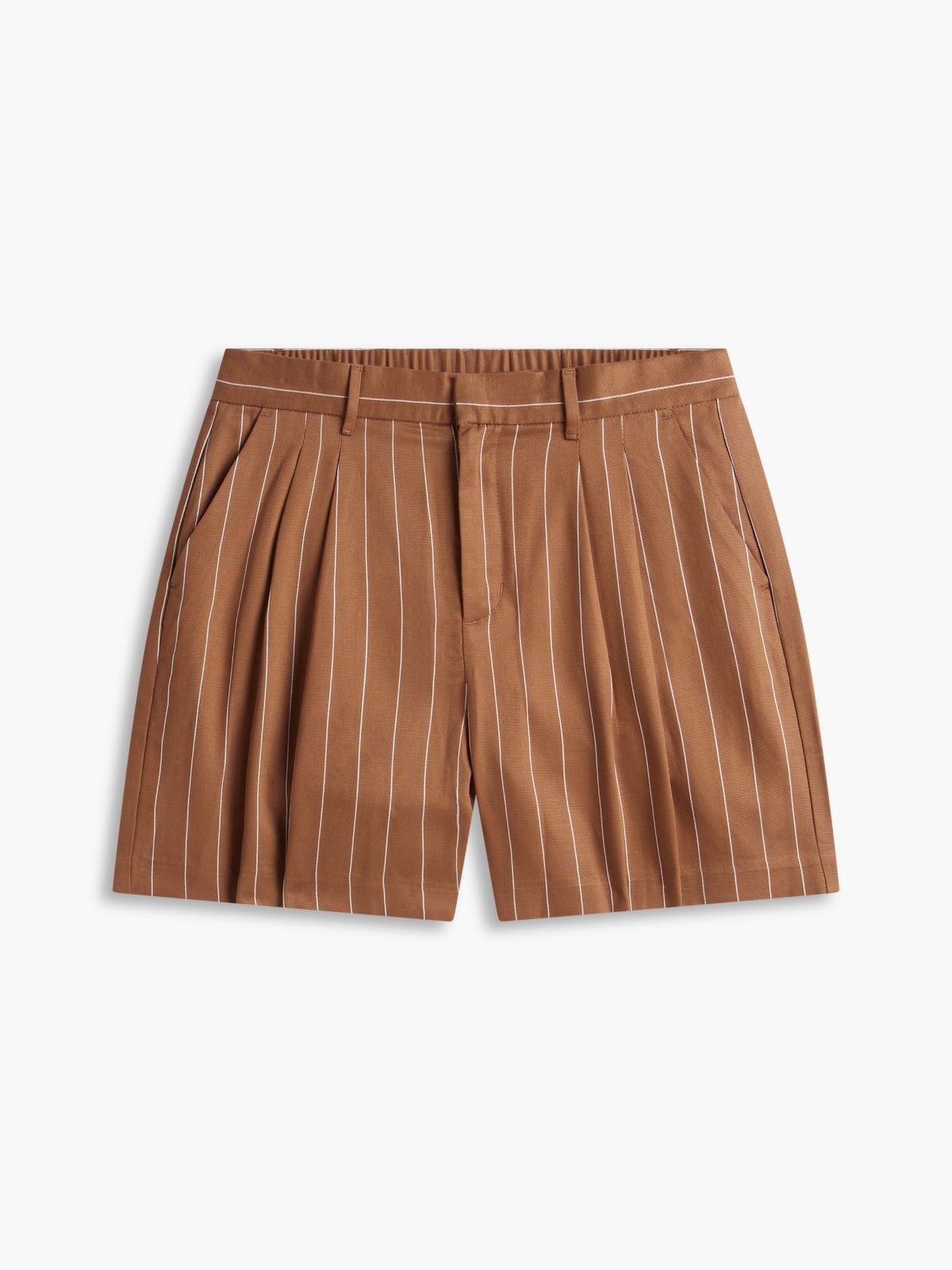 Lightweight Pleated 5" Short — Summer Cognac