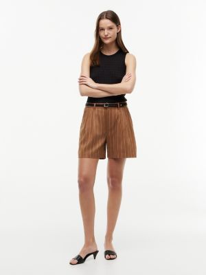 Lightweight Pleated 5" Short, Summer Cognac