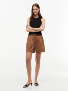 Lightweight Pleated 5" Short — Summer Cognac 1