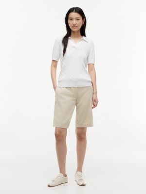 Linen-Blend 11" Bermuda Short, Casablanca