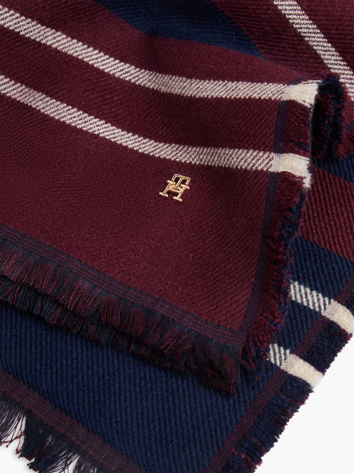 Reversible Cape — Deep Burgundy/ Multi