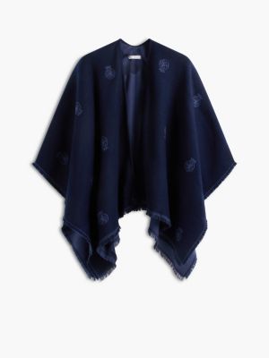 Crest Logo Reversible Cape, Navy