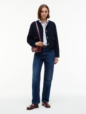 Женская куртка Tommy Hilfiger Gold-Button Wool-Blend Lady, цвет: Тёмно-синий — фото 2