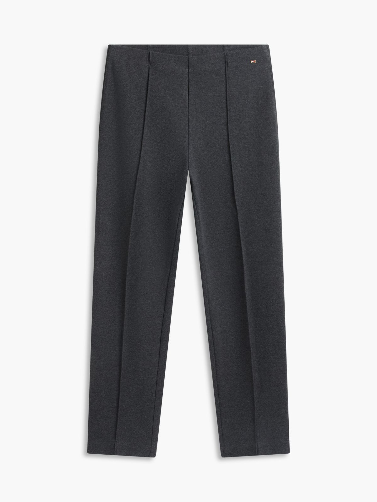 Slim Ponte Pull-On Pant — Dark Grey Heather