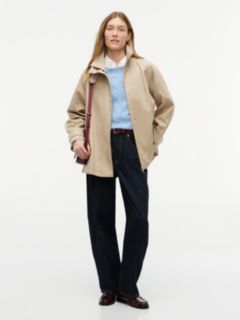 Water-Repellent A-Line Cape Coat — Dark Beige 2