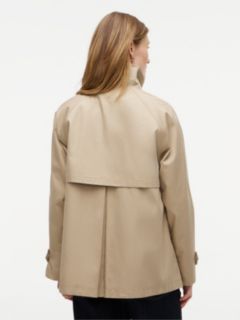 Water-Repellent A-Line Cape Coat — Dark Beige 3