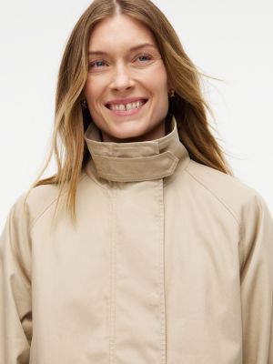 Женское пальто Tommy Hilfiger Water-Repellent A-Line Cape, цвет: Тёмный бежевый — фото 4