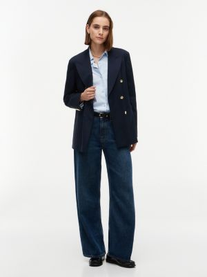 Женский пиджак Tommy Hilfiger Double-Breasted Blazer, цвет: Тёмно-синий — фото 2
