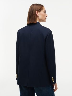 Женский пиджак Tommy Hilfiger Double-Breasted Blazer, цвет: Тёмно-синий — фото 4