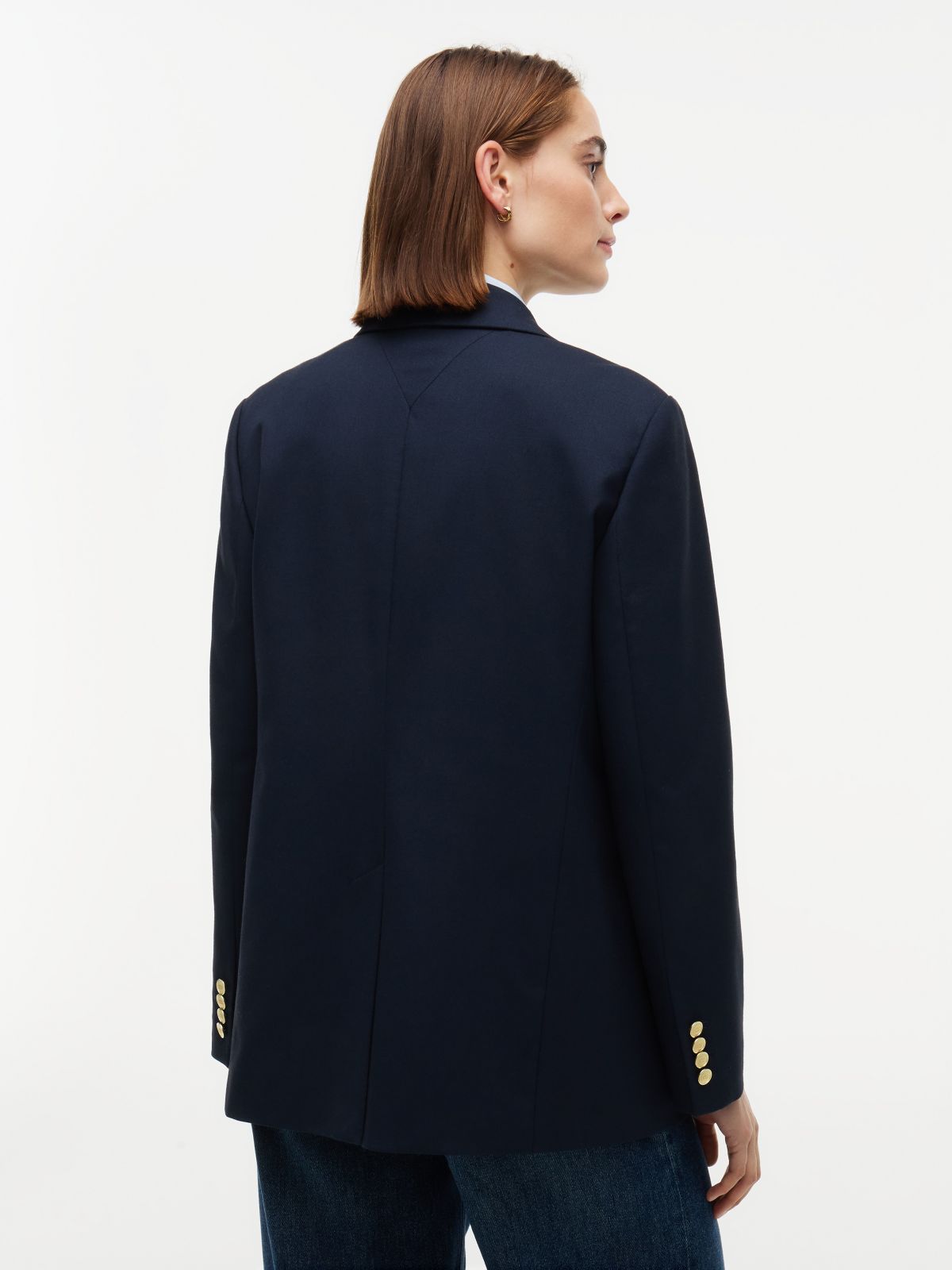 Double-Breasted Blazer — Navy Blue