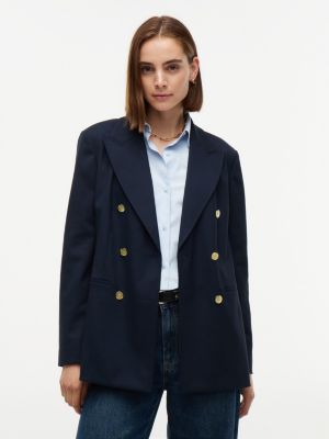 Double-Breasted Blazer, Navy Blue