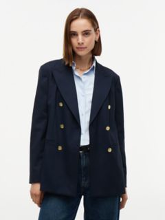 Double-Breasted Blazer — Navy Blue 1