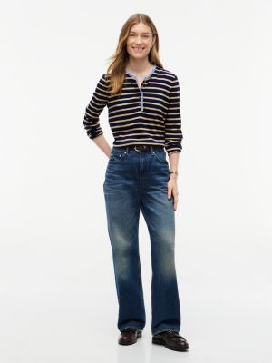 Женские топы Tommy Hilfiger Ruffle-Trim Striped Interlock Henley — фото 2
