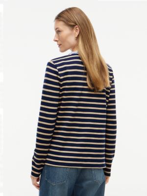 Женские топы Tommy Hilfiger Ruffle-Trim Striped Interlock Henley — фото 4