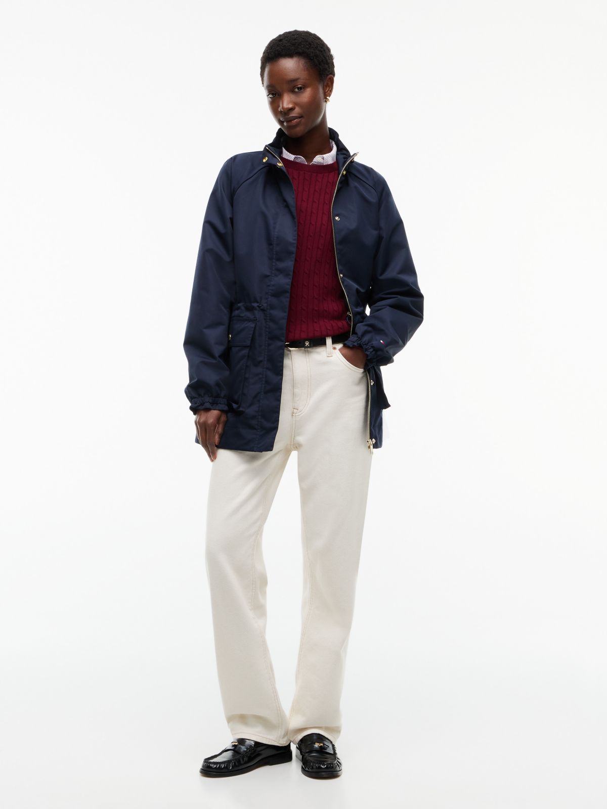 Water-Resistant Yacht Jacket — Navy Blue
