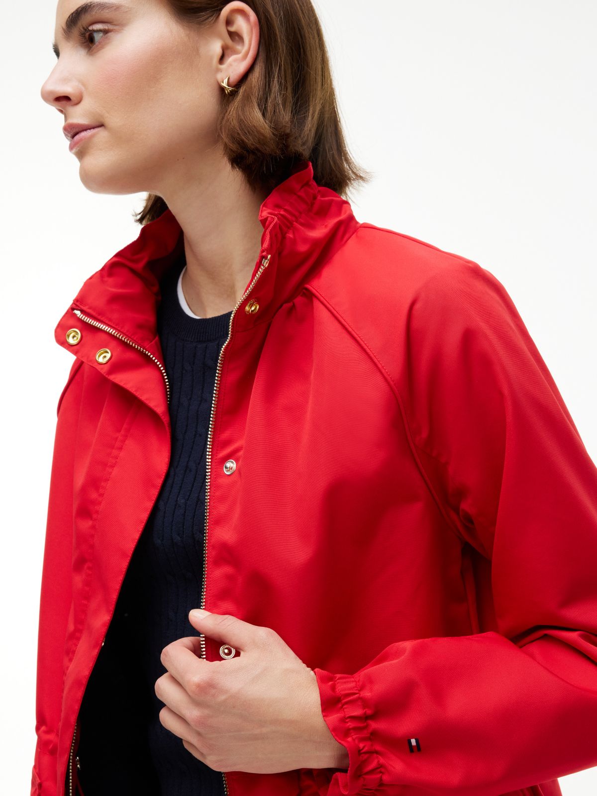 Water-Resistant Yacht Jacket — Red