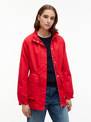Water-Resistant Parka, Red