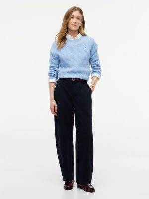 Tommy Hilfiger Women's Stretch-Cotton Barrel Chino - Navy Blue - 6