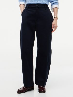 Stretch-Cotton Barrel Chino, Navy Blue