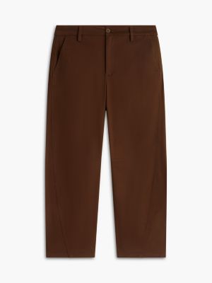 Женские брюки Tommy Hilfiger Stretch-Cotton Barrel Chino, цвет: Коричневый — фото 5