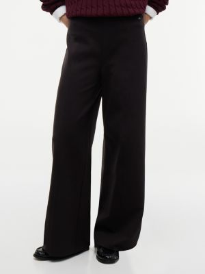 Wide Leg Ponte Pull-On Pant, Black