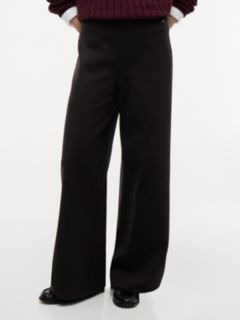 Wide Leg Ponte Pull-On Pant — Black 1