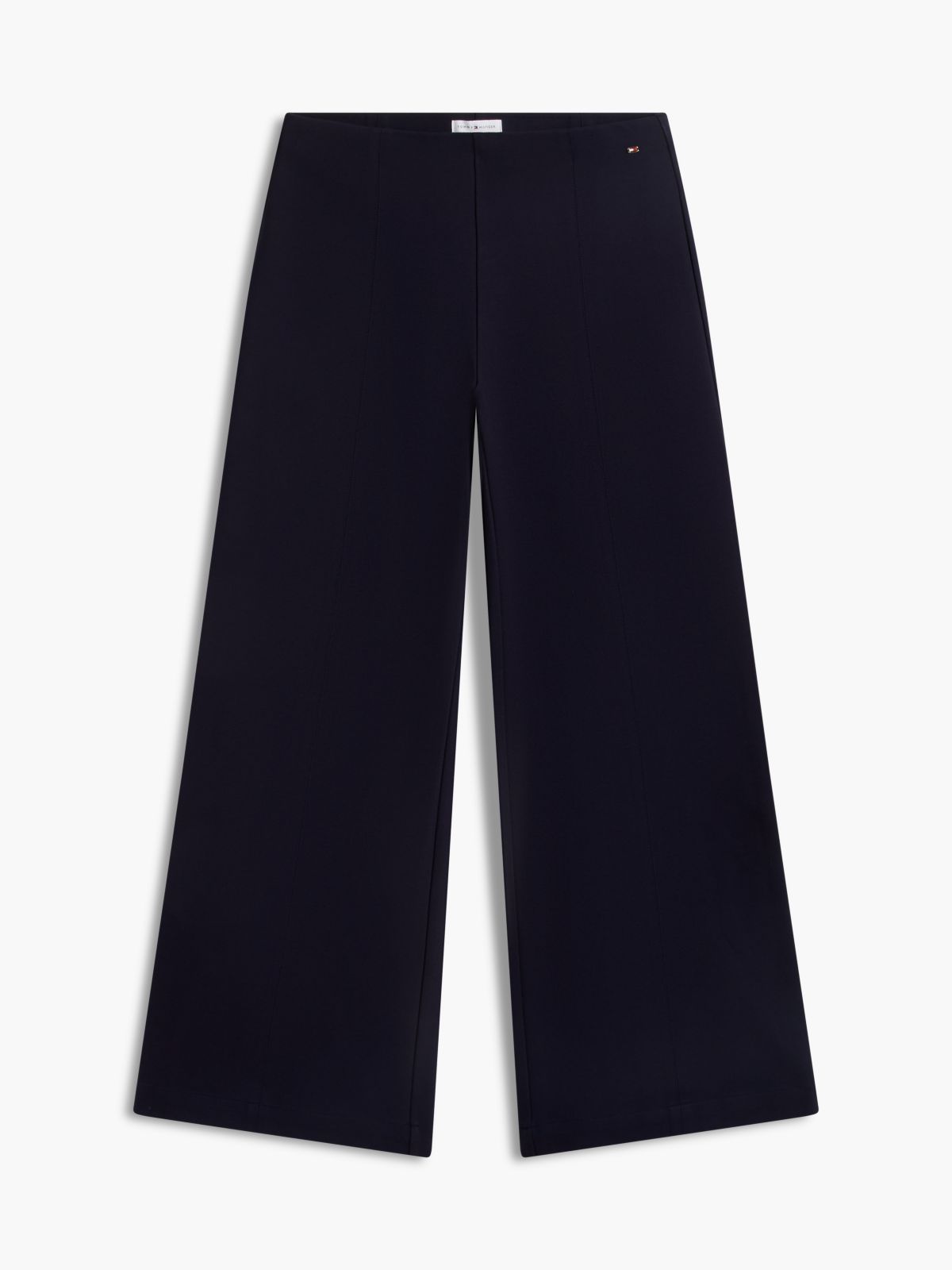 Wide Leg Ponte Pull-On Pant — Navy Blue