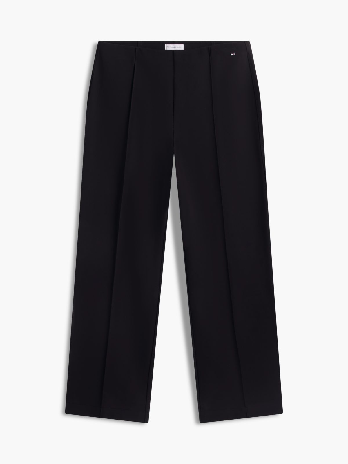 Flared Ponte Pull-On Pant — Black