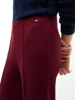 Flared Ponte Pull-On Pant — Burgundy 3