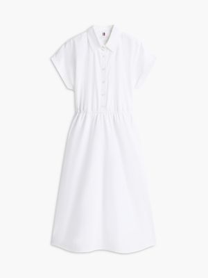 Женское платье Tommy Hilfiger Short-Sleeve Midi Shirtdress, цвет: Белый — фото 5