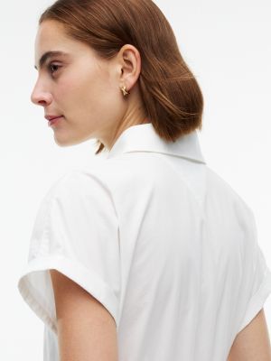 Женское платье Tommy Hilfiger Short-Sleeve Midi Shirtdress, цвет: Белый — фото 3