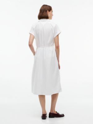 Женское платье Tommy Hilfiger Short-Sleeve Midi Shirtdress, цвет: Белый — фото 4