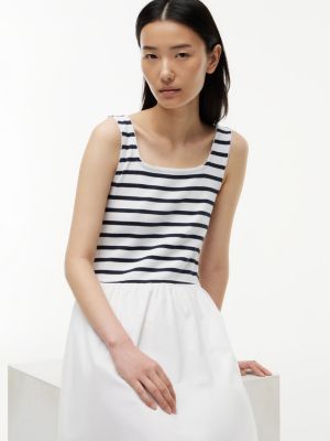 Tommy Hilfiger Striped Mixed-Media Midi Tank Dress — фото 2