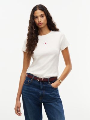 Tommy Hilfiger Women's Mini Flag Logo Favorite T-Shirt - B1020 Heather - XXS