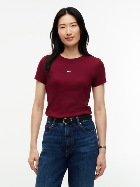 Женские футболки Tommy Hilfiger Mini Flag Logo Favorite T-Shirt